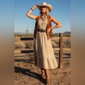 Salty lemon cotton maxi dress size M/L  fits